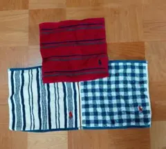 未使用RALPH LAUREN タオルハンカチ 3枚セット