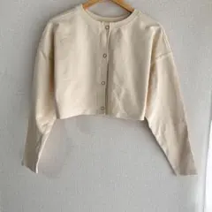 mystic ミスティック カーディガン 長袖 クロップド丈 クリーム色 F