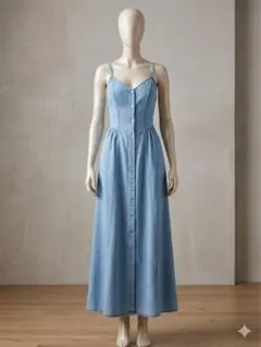 美品　GAP デニムキャミワンピース フレアシルエット