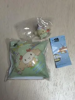 【くら寿司】シナモロールのクッション型キーホルダーと⑤エスプレッソあたり景品