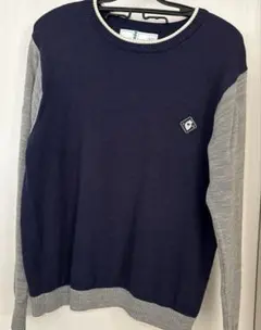 Ｖ12 ネイビー 星柄 ニットセーター