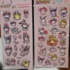 マイメロ仲間たちキャラクター透明シール2シートセット752