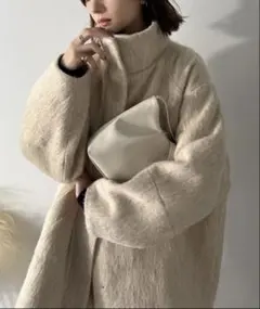 classicalelf スタンドネックミドル丈コクーンスリーブコートのサムネイル