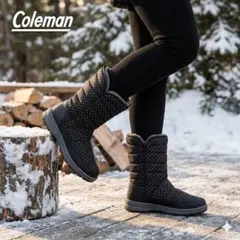 【大人気】Coleman コールマン スノーブーツ ドット柄 ブラック Lサイズのサムネイル