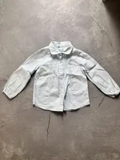 未使用　美品　ライトブルー コットン 長袖シャツ