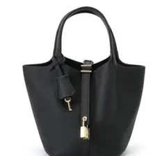 プレーンカラーレザーバック トートバッグ