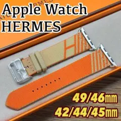 2733 ほほぼ未使用　Apple Watch エルメス　オレンジ　ジャンピング