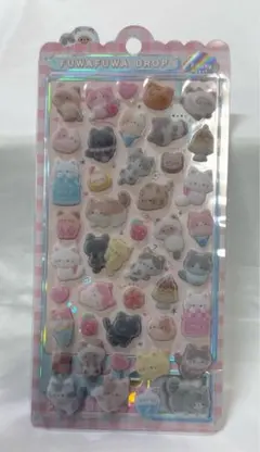 Fuwafuwa Drop ふわふわドロップシール　ねこ