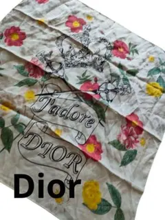 a84 クリスチャンディオール　Dior　ミニスカーフ　シルク100