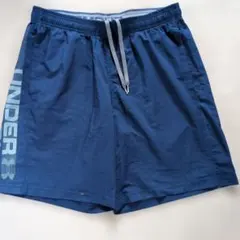 アンダーアーマー ネイビー ロゴ入り ショートパンツ