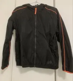 adidasフード付きウィンドブレーカー J/S ブラック/オレンジ　レディース