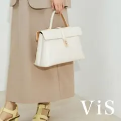 VIS 2WAY ひねり金具ワンハンドルショルダーバッグ キナリ