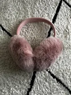 ピンクのファー耳あて・イヤーマフ