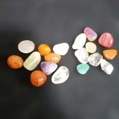 天然石　ルース石セット（多色、約18個）まとめ売り　ビーズ