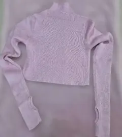 グレイル　リブ編みタートルネックセーター ピンク