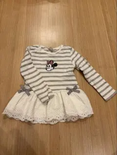 ミニーマウス ストライプ 長袖カットソー 110cm petit main