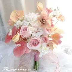 ヘッドパーツプレゼント ウエディング アーティフィシャルフラワー　クラッチブーケ