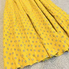 極美品オーガニックコットン♡レゾリヴァードセルフ…♡ロングスカート【M】黄　ゴムのサムネイル