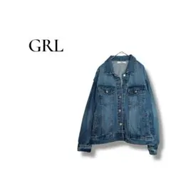 【グレイル】GRL デニムジャケット M ブルー 綿100％ ゆったり