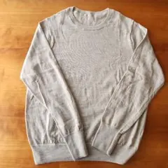 無印良品　クルーネックニット　ウール100%