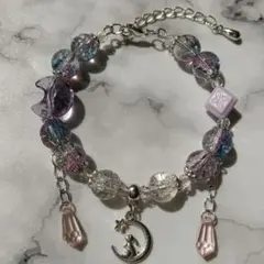 ゆめかわうさぎの月のブレスレット