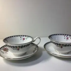 新品✨ウェッジウッド　レースピオニー　カップ＆ソーサーセット2客セット