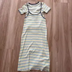 ハローサンフランシスコ 半袖 ボーダー キャミワンピ