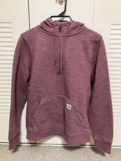Carhartt ピンク ハーフジップ フーディ