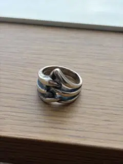 シルバー 925 ウェーブデザイン リング