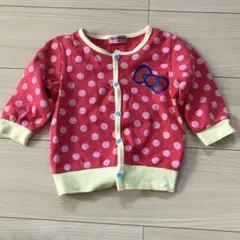 サンリオ　　HELLO KITTY 水玉カーディガン 90サイズ