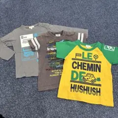HUSHUSH キッズ Tシャツ 3枚セット 90cm 乗り物柄のサムネイル