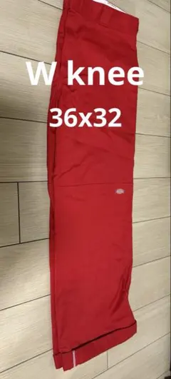 Dickies ダブルニー レッド 36x32