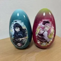 鬼滅の刃　エッグ缶　全２種セット　シール付き　甘露寺蜜璃＆時透無一郎