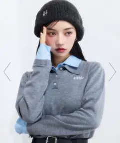 エイミーイストワール（EIMY ISTOIRE） ダブルカラーデザインニット