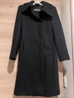 ZARA WOMAN ウールロングコート 黒 クラシック Sサイズ