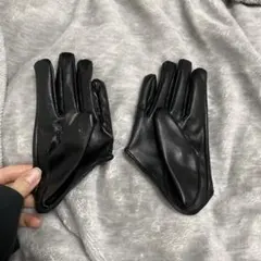 ブラックレザー手袋
