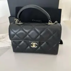 極美品】シャネル トップハンドル ミニマトラッセ キャビアスキン