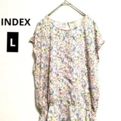 【美品】インデックス　花柄ブラウス　Lサイズ 　レディース　トップスのサムネイル