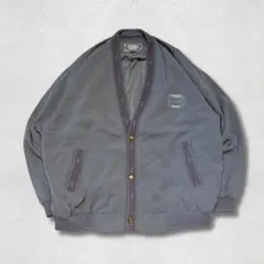 90s CASUAL LAND ノーカラーブルゾン XL相当 グレー 春秋