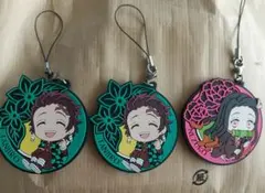 鬼滅の刃 ラバーストラップ 竈門炭治郎 竈門禰豆子 3個セット