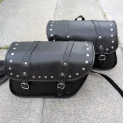 バイク用 スタッズ付きサイドバッグ 左右セット ドラックスター250 