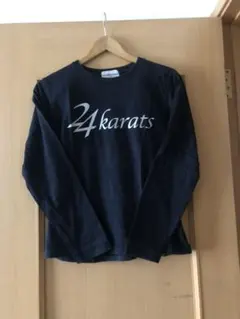 24karats ロンT カットソー 150cm ブラック シルバー