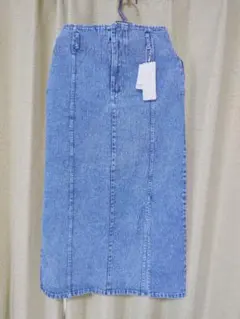 デニム ロングタイトスカート スリット入りのサムネイル