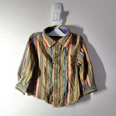 ヘビーギャップBabyGAP✨️フルボタン　胸ポケット　ストライプ　3Y
