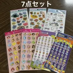 シール　7点セット　エンジェルブルー　たまごっち　ディズニープリンセス　サンリオ