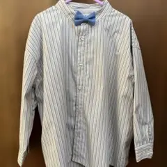 ストライプ ボウタイ付き フォーマルシャツ 100cm~