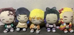 新品未使用　鬼滅の刃　めちゃでかぽふっとぬいぐるみ　5点