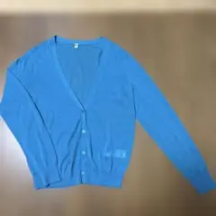 ユニクロ　薄手ニット L 青緑　美品