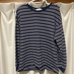 AMERICAN HOLIC ネイビー ストライプ 長袖Tシャツ