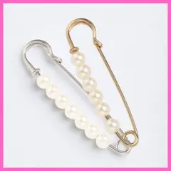 パール　ピン　ブローチ　２本セット　アクセサリー　春　ストール　入学　入園　新品